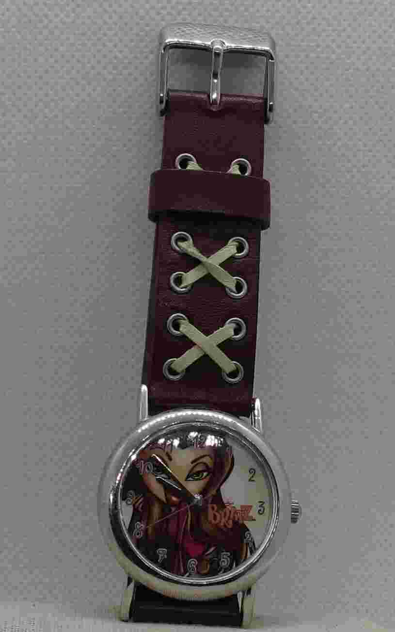 Vintage 2004 Bratz Wrist Watch Brown Gothic Band New Battery