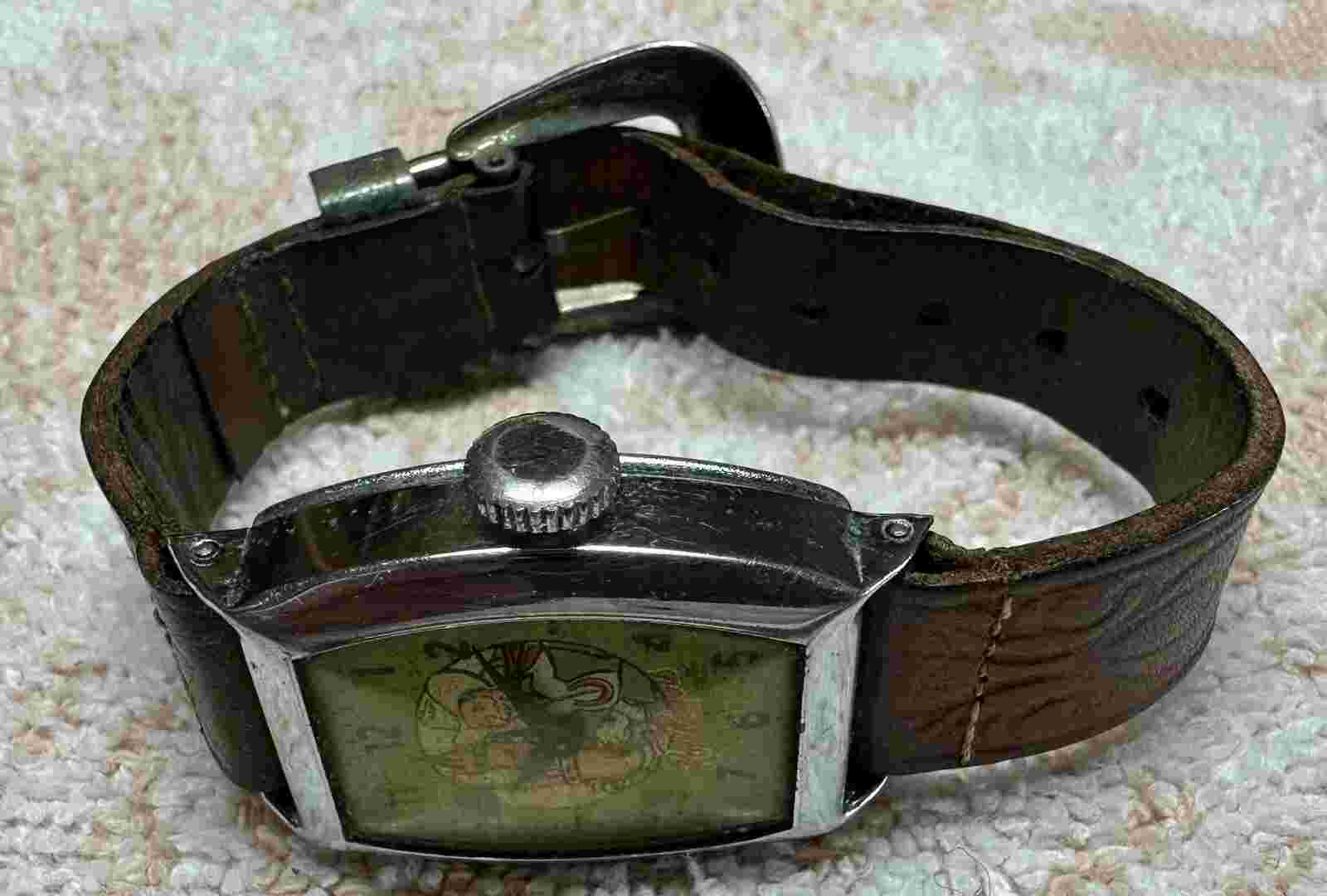 Vintage INGRAHAM "ROY ROGERS & TRIGGER" Watch ORIGINAL Band Runs!