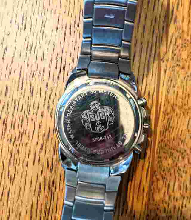 SUG 1883 Stainless Steel Red Face Men's Watch