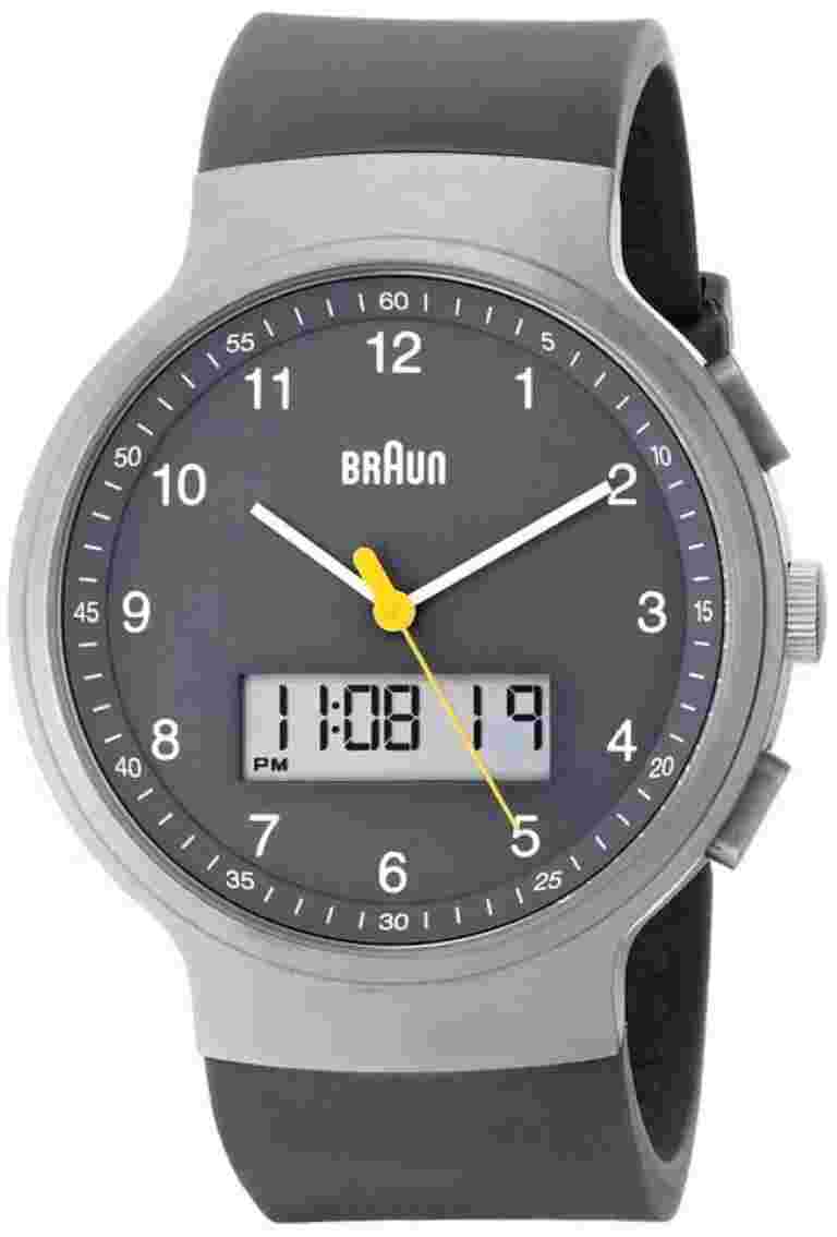 Braun Men's BN0159GYGYG Analog-Digital Display Japanese Quartz Black Watch