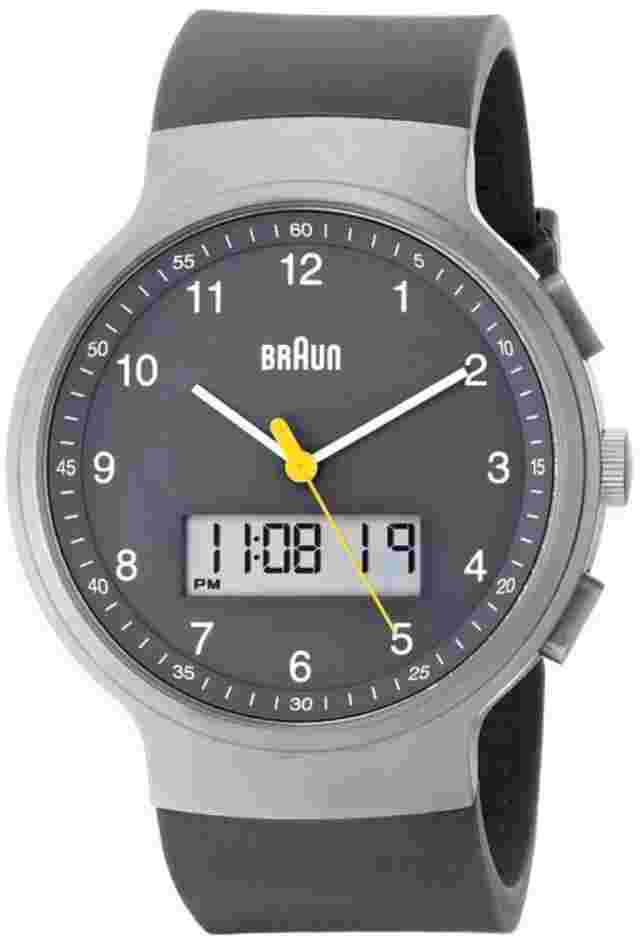 Braun Men's BN0159GYGYG Analog-Digital Display Japanese Quartz Black Watch