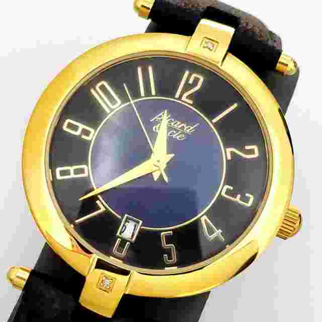 New In Box Picard & Cie Limited Edition P126-044 Gold Tone Men Quartz Date Watch