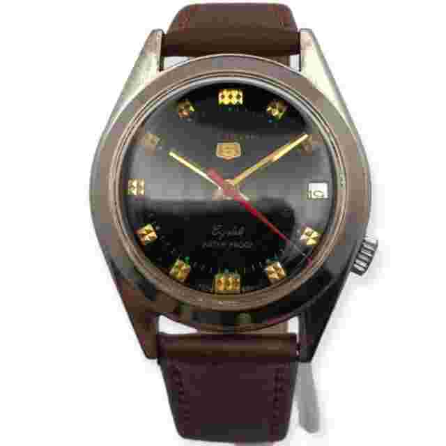 Aseikon 5 Crystal 1980 Montre Vintage Mécanique Bracelet cuir  Nice Watch