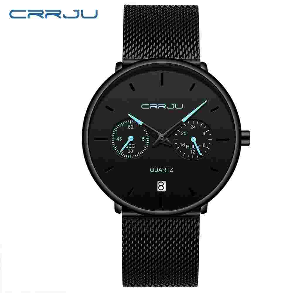 【30m waterproof】Men Quartz Sport Ultra-Thin Stainless Steel Watch watches Mens