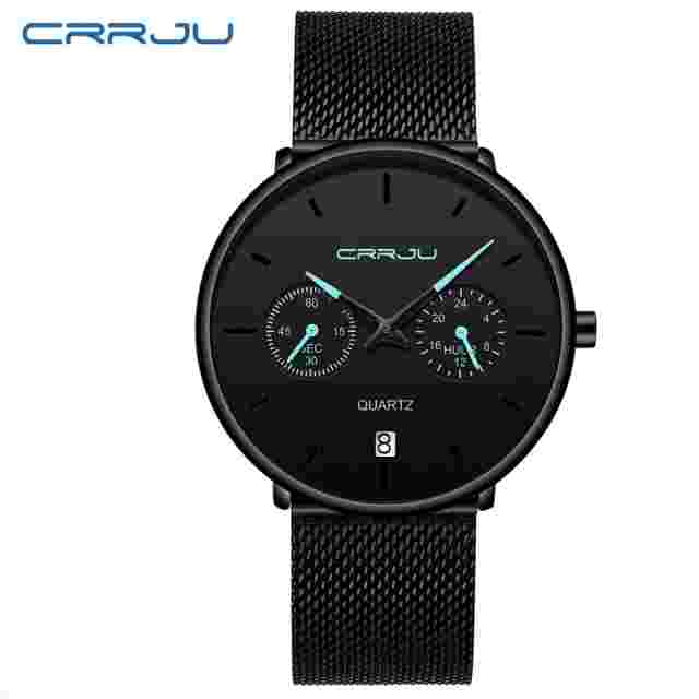 【30m waterproof】Men Quartz Sport Ultra-Thin Stainless Steel Watch watches Mens