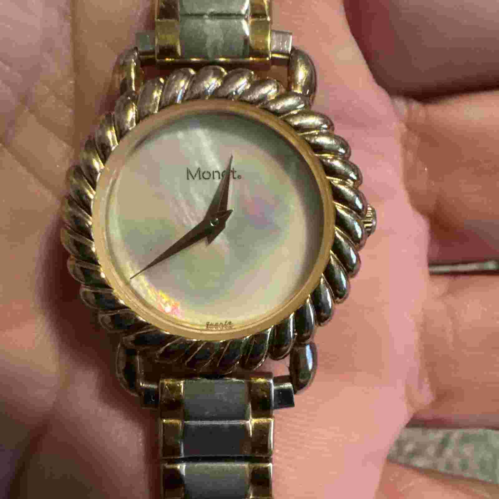 Monet Quartz Analog Ladies Stretch Bracelet Wristwatch