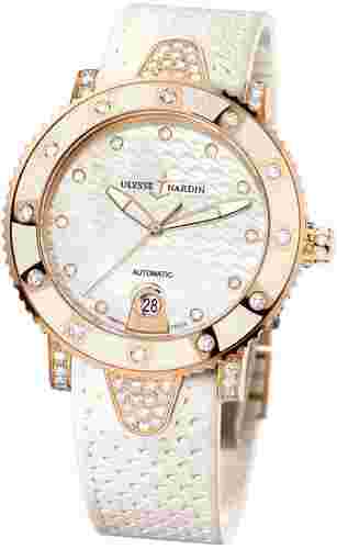 Ulysse Nardin Marine White Mother of Pearl Women's Watch - 8106-101E-3C/10