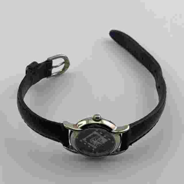 Betty Boop Film Watch Womens 24mm Case 1989 Vintage Black Leather Band Quartz