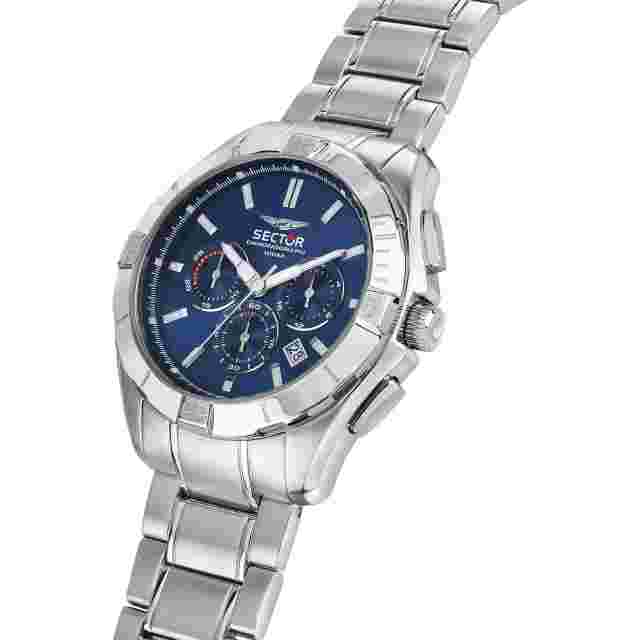 Sector 790 R3273636004 Men's Chronograph Quartz Watch - 42mm Blue Dial Stainles