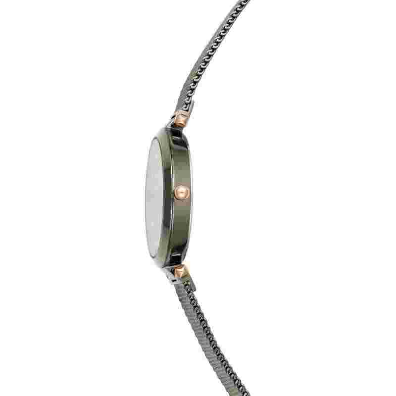 Rebecca Minkoff Black Gold Ladies Watch Mesh Strap 2200302 33mm Sliding Buckle