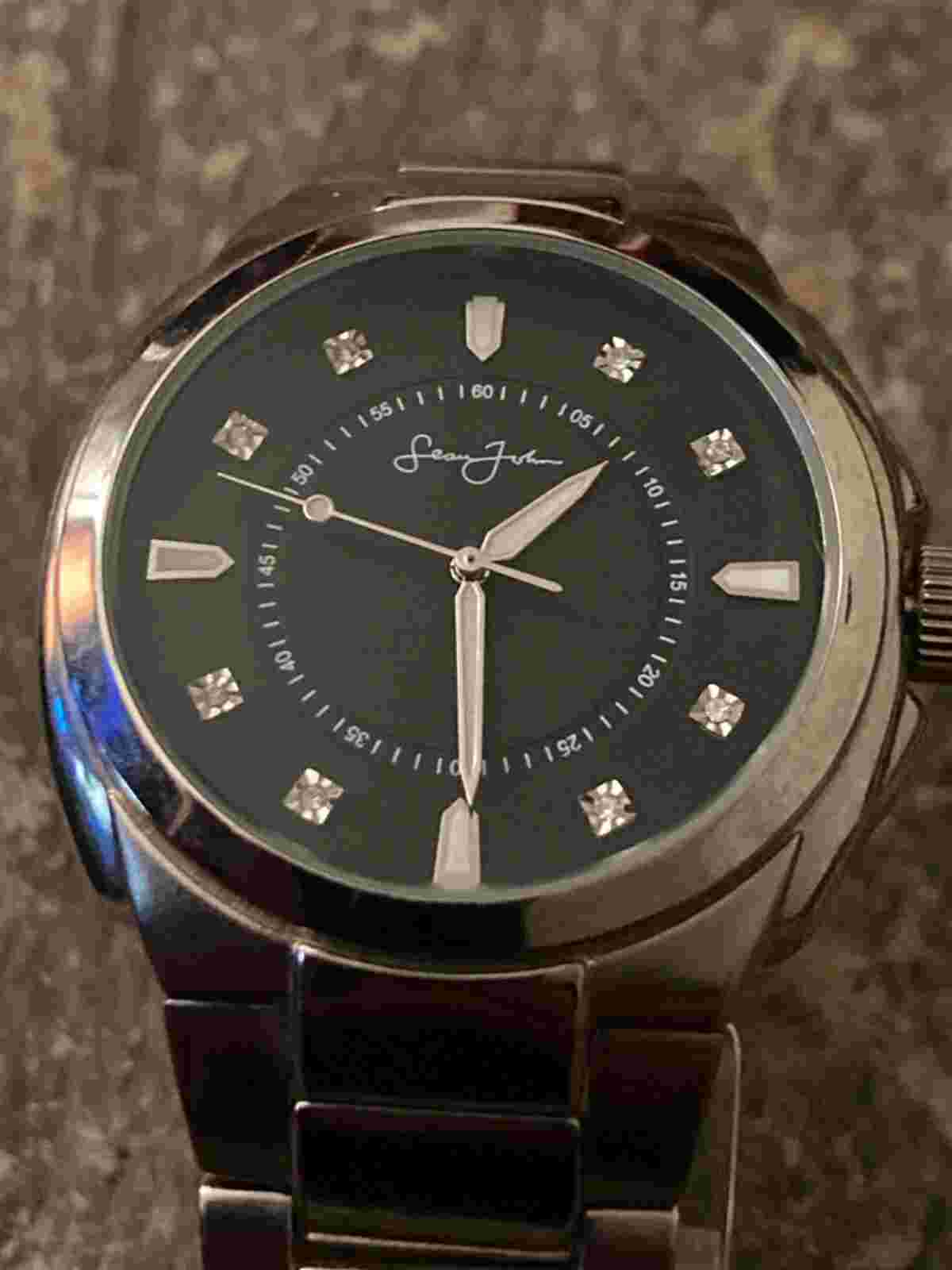mens stainless steel sean john watch