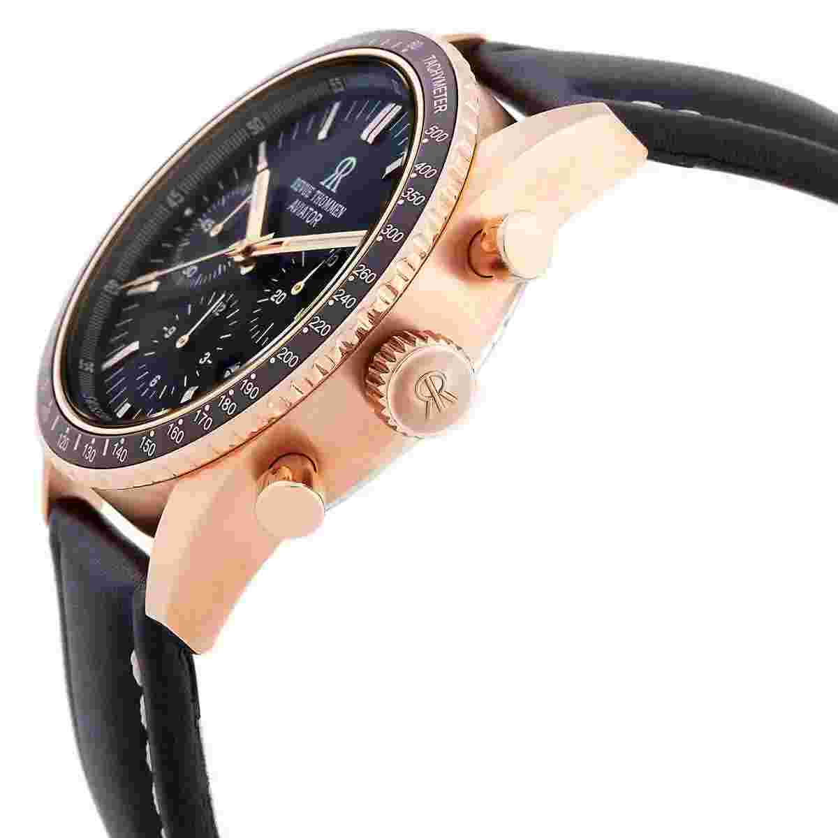 Revue Thommen Aviator Chronograph Automatic Black Dial Men's Watch 17000.6567