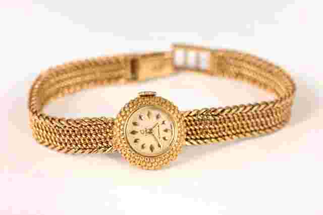 CYMA 18K Yellow Solid Gold 18K Rare Mid-Century Ladies Watch Cymaflex Swiss Made