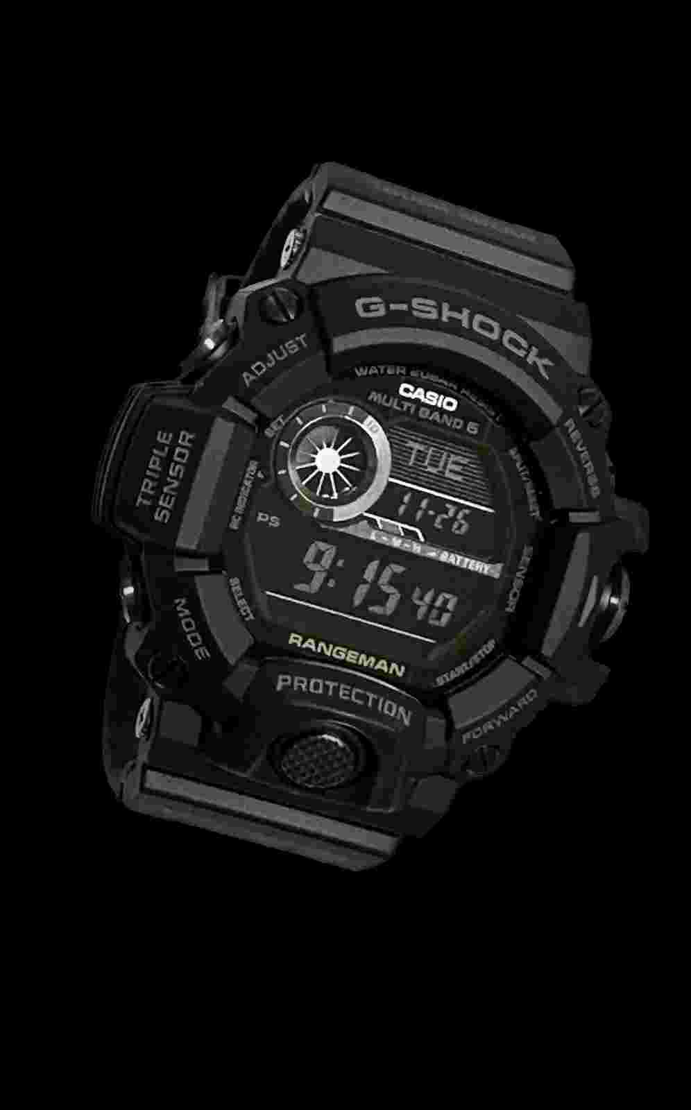 Casio G-Shock Master of G Rangeman 53mm Black Resin Case with Black Resin Band Men's Wristwatch