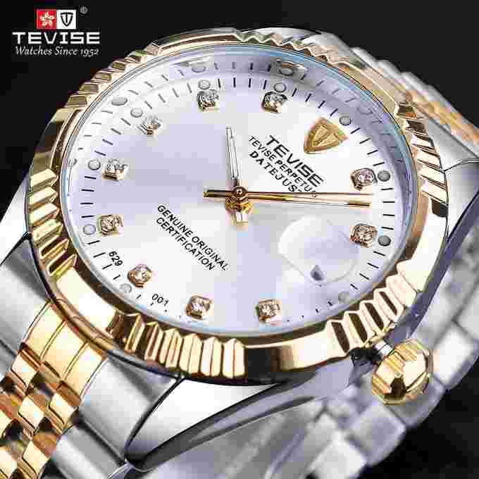 TEVISE Luxury 39MM Date Automatic Men's Mechanical Waterproof Steel Diver Watch