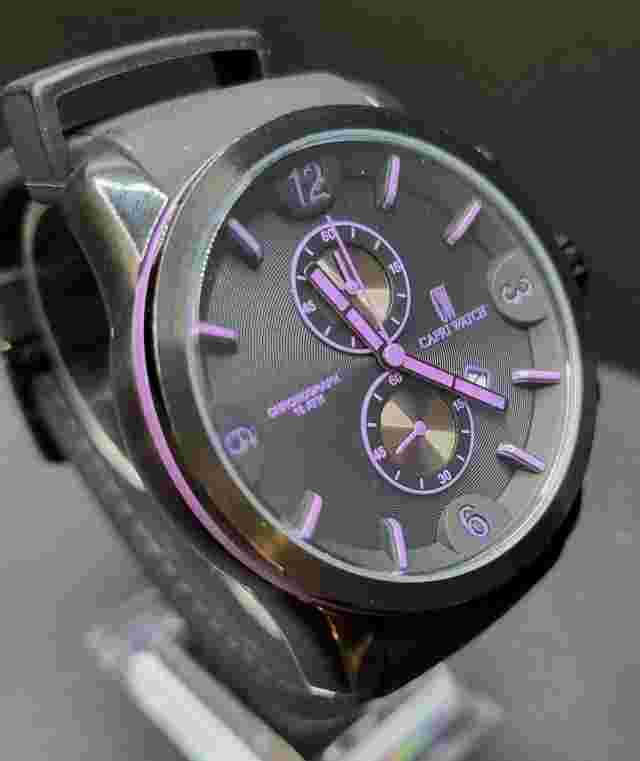 Capri Men Chronograph 10 ATM WR CarbonColor Collection by Silvio Stalano Quartz