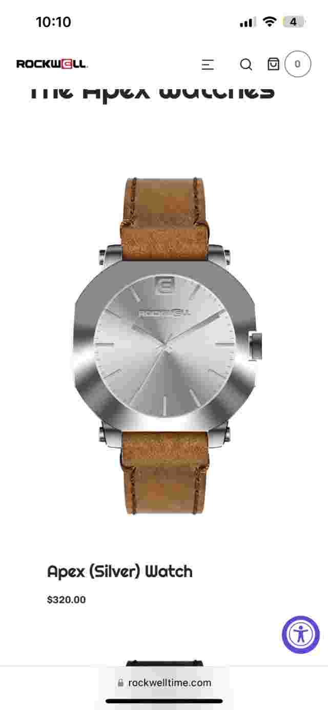 rockwell watch apex silver watch