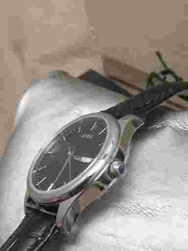 Burei S-13001L Women's Black Leather Strap Analog Dial Quartz Wrist Watch Nib