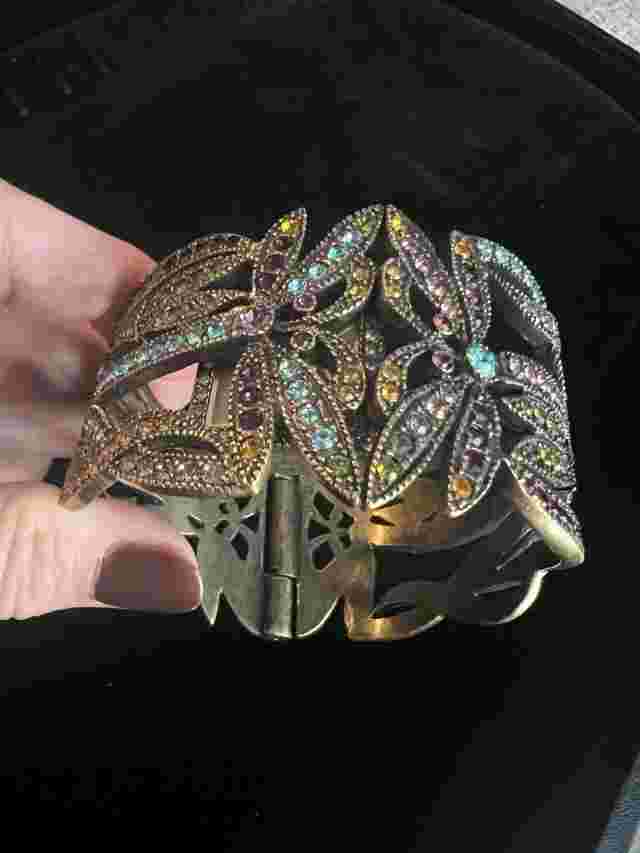 Heidi Daus Dragonfly Watch New Battery 9” Bangle With Hidden Watch Face