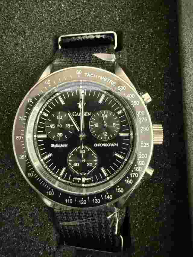 Cadisen C7064 Black Dial Men's Watch Sapphire Crystal Chronograph