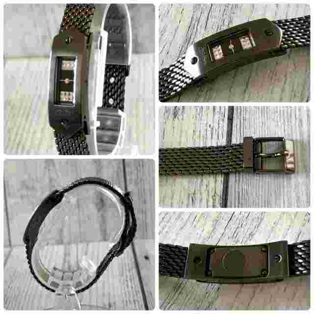 Jean Paul Gaultier Gaultier used watch push type black rare