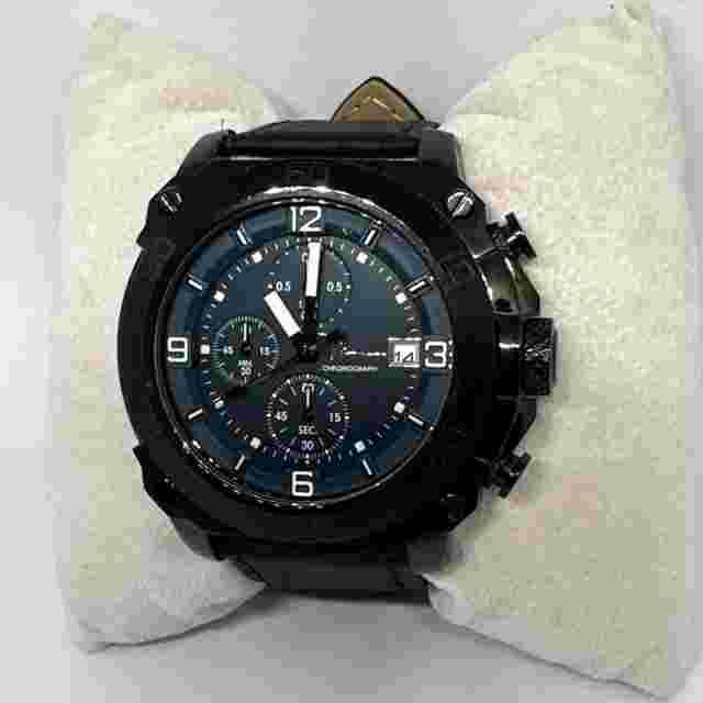 Marc Anthony FMDMA128 Men's Black Leather Analog Dial Quartz Wrist Watch HME111