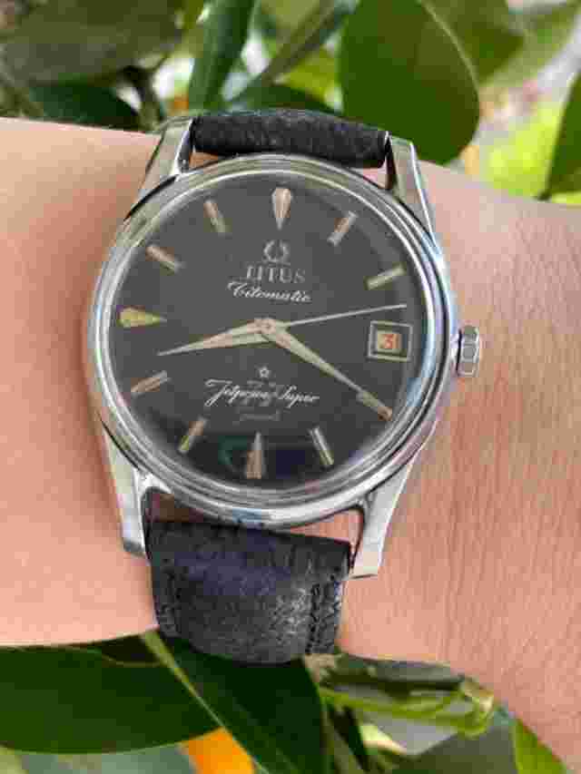 TITUS WATCH JETPOWER SUPER 77 JEWELS AUTOMATIC CAL.F4002 MENS 35.5mm SWISS MADE