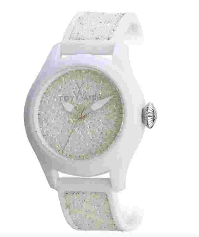 ToyWatch Women's White Glitter Crystal Watch 2303