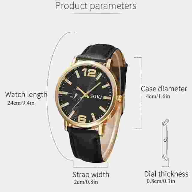 👍 Affordable Fashion 💼 Casual Leather Strap Quartz Sport Watch 🕰️