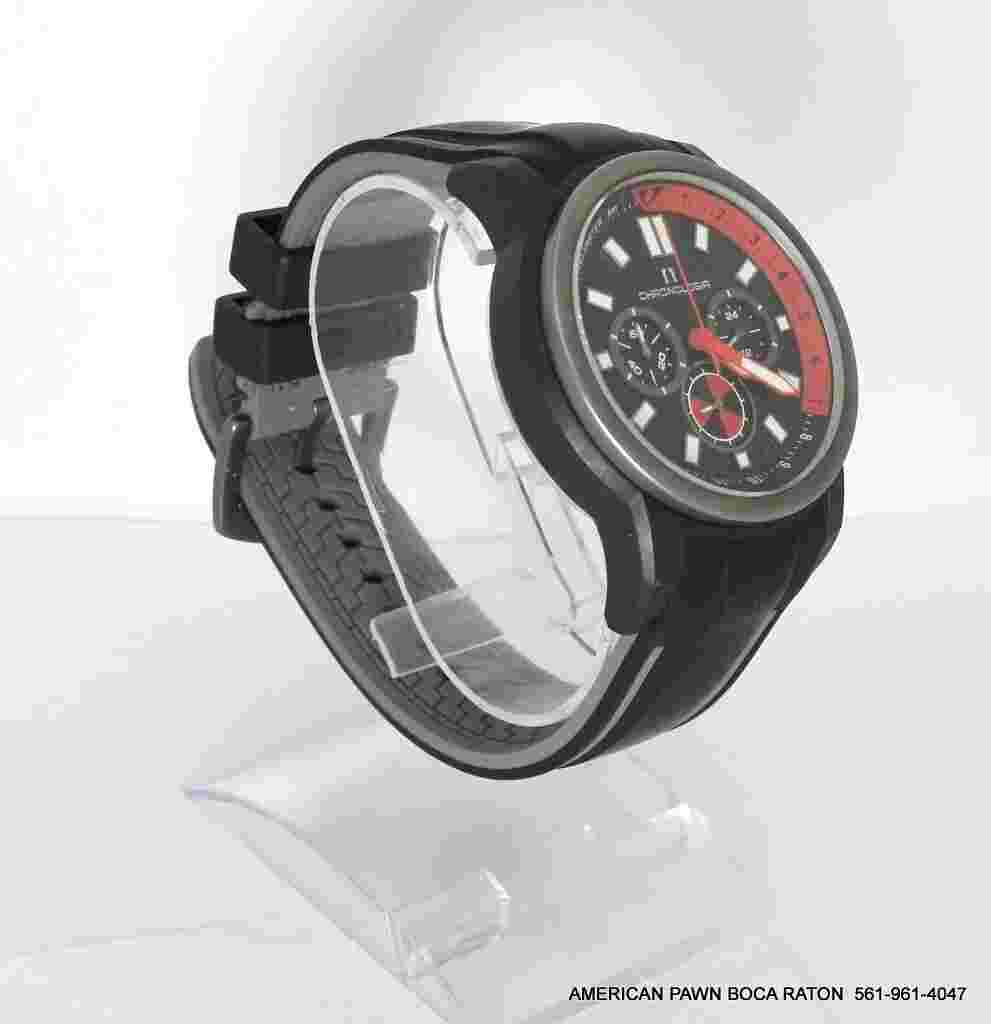 Chronologia Chaser Safety Red VK63 Meca-Quartz Chronograph Watch  85601-E