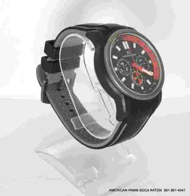 Chronologia Chaser Safety Red VK63 Meca-Quartz Chronograph Watch  85601-E