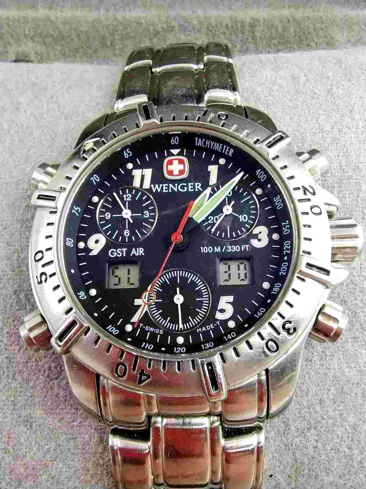 Wenger GST Air Model 78599 Digital Analogue Chronograph Swiss Army HTF Rare
