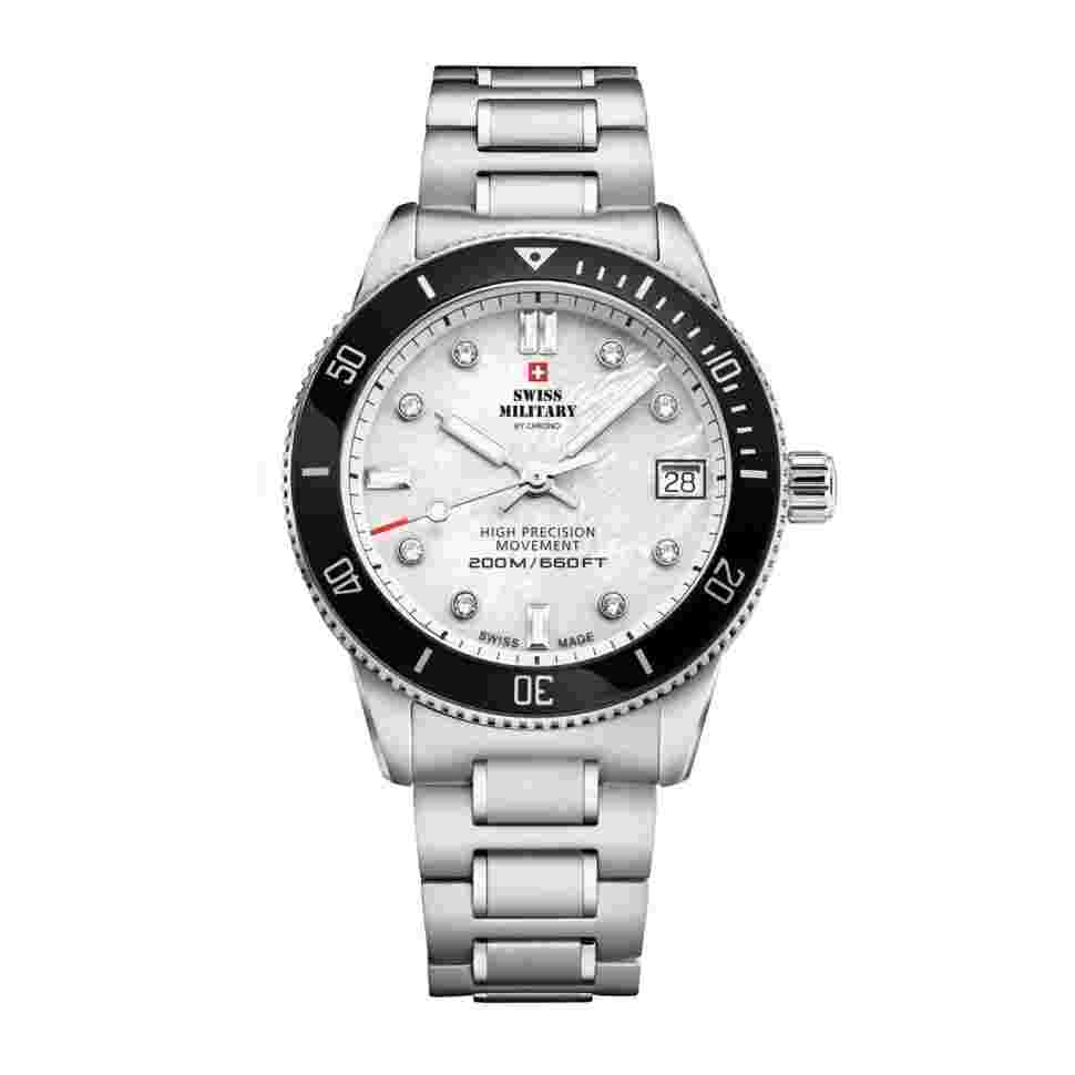 SWISS MILITARY SM34089.03 200M Dive Stainless Steel Quartz Women's Watch
