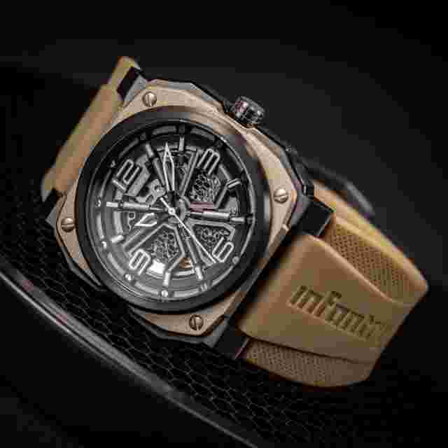 Infantry Analog Beige Silicone Strap Men Watch MOD47-FC-05-C
