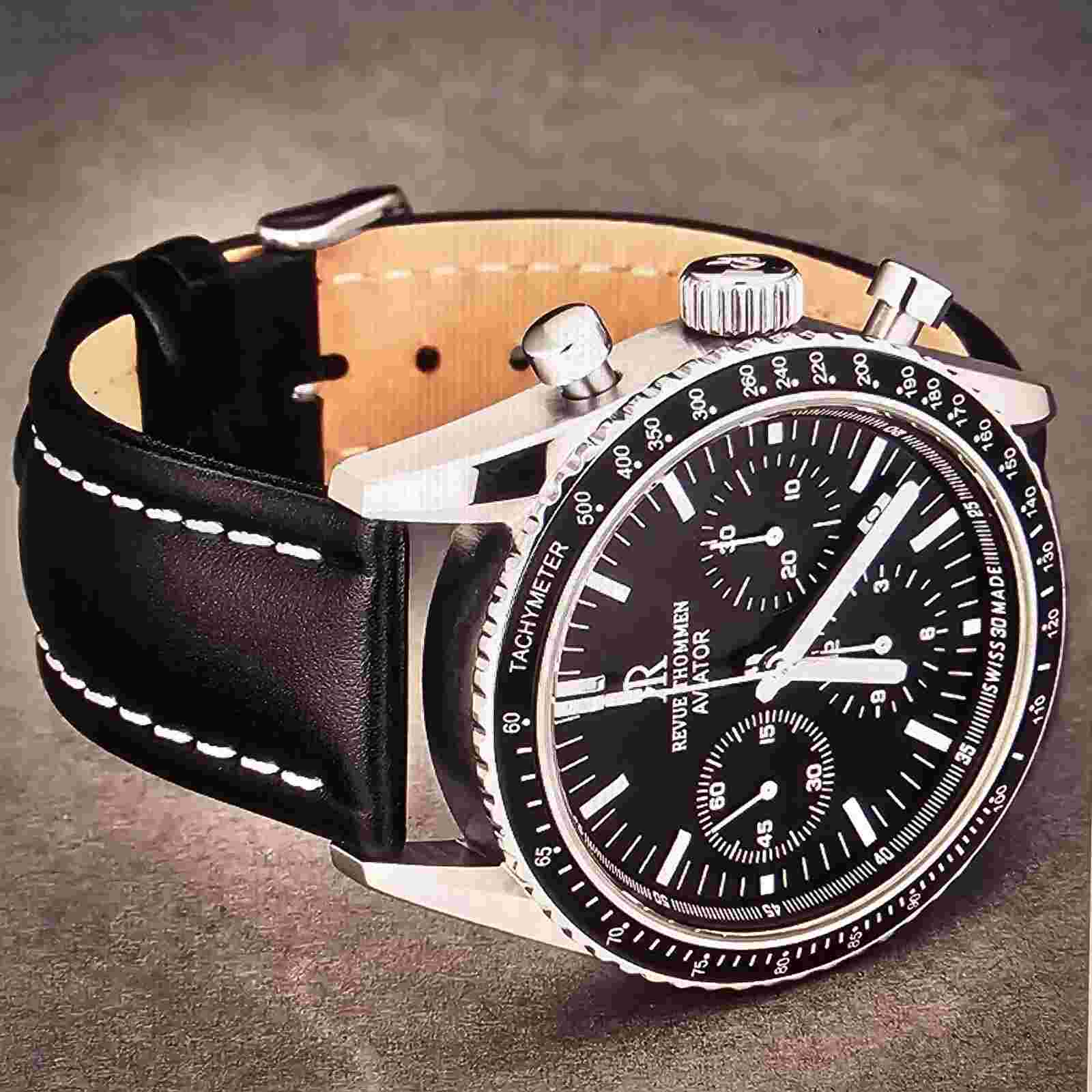 Revue Thommen Men's Black Watch - 17000.6