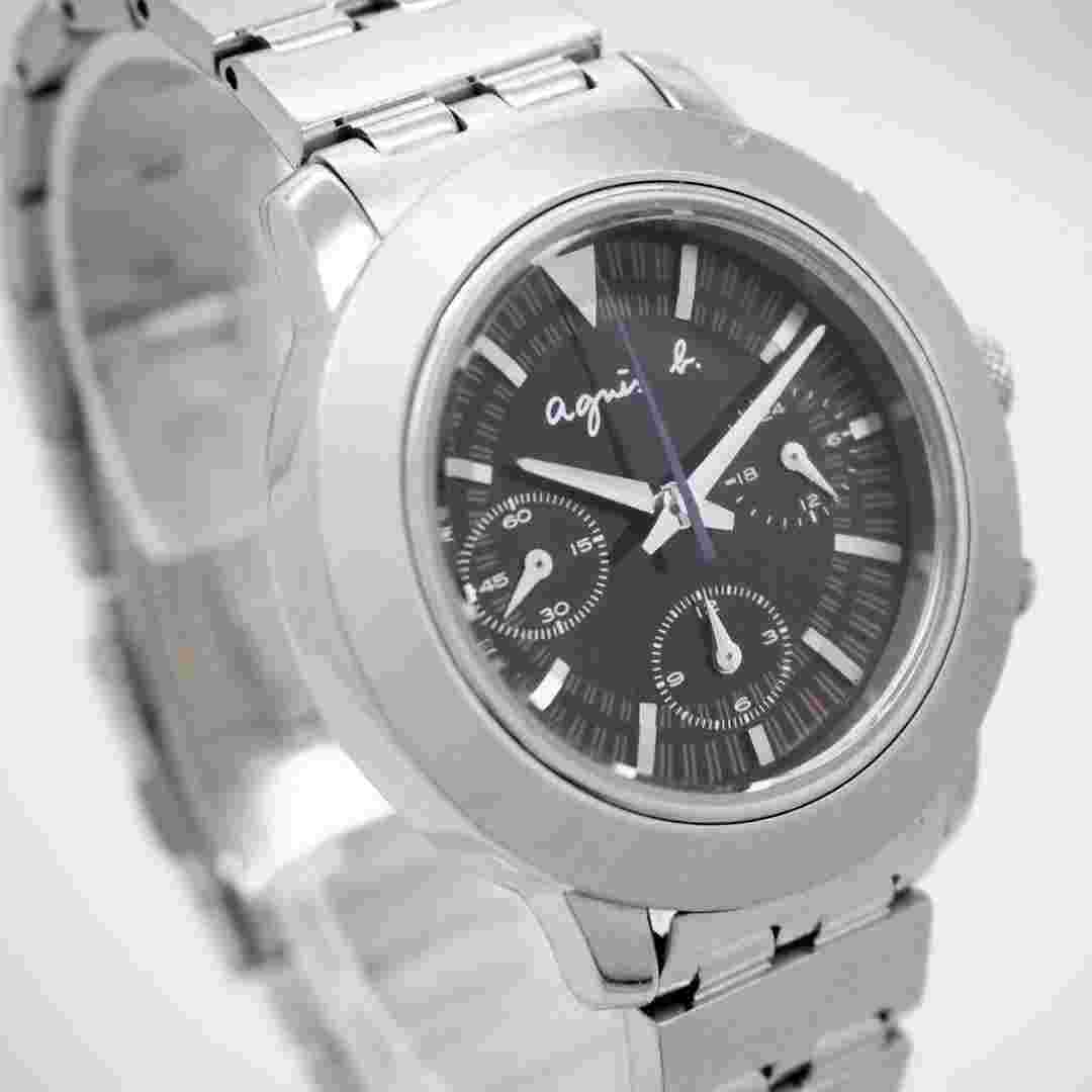 713 agnès b watch chronograph men's black