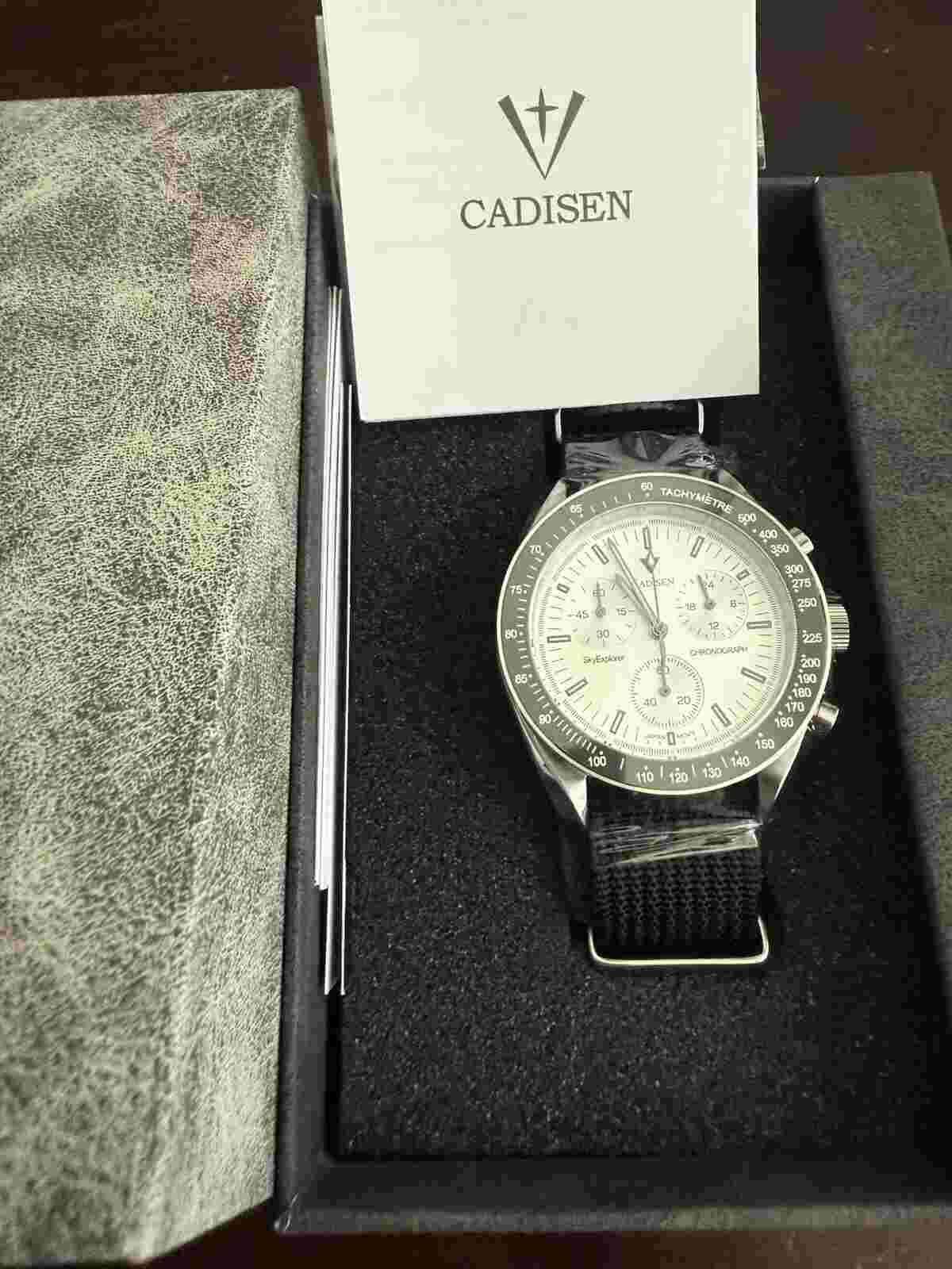 Cadisen C7064 Chronograph Quartz Sapphire Crystal Canvas Men's Watch