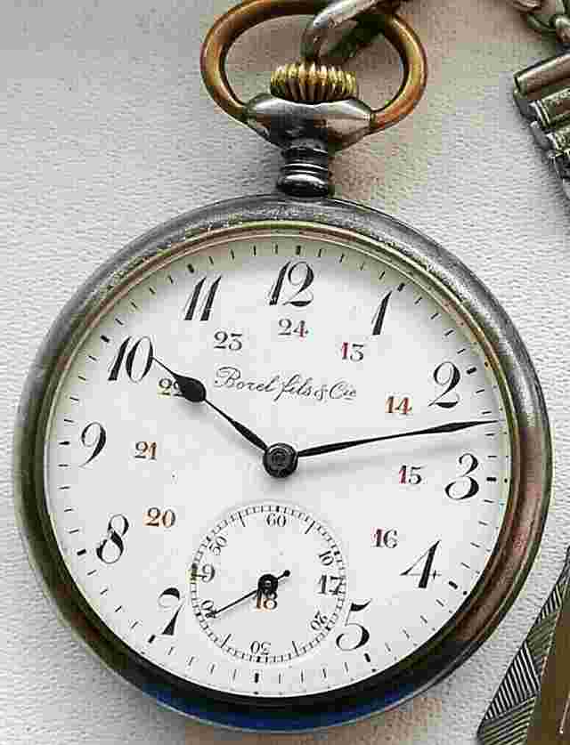 BOREL OLD MECHANICAL POCKET WATCH