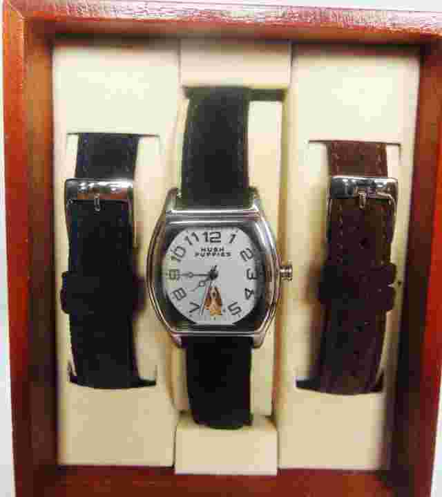 Hush Puppies -Women's Silver-Tone Watch Interchangeable Straps - Water Resistant