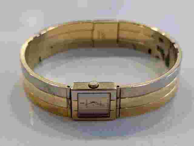Seiko Lassale Womens Tri-Color Bangle Watch Small 1E50-5049 NEEDS BATTERY