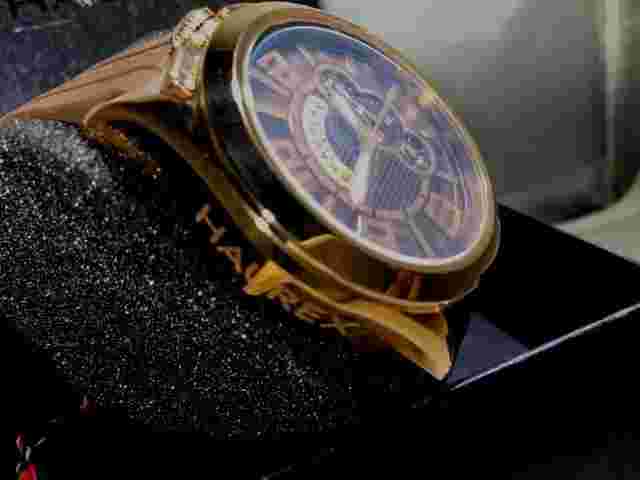 Haurex Italy Blaze Chronograph Brown Dial Gold-tone Stainless Steel Men's Watch