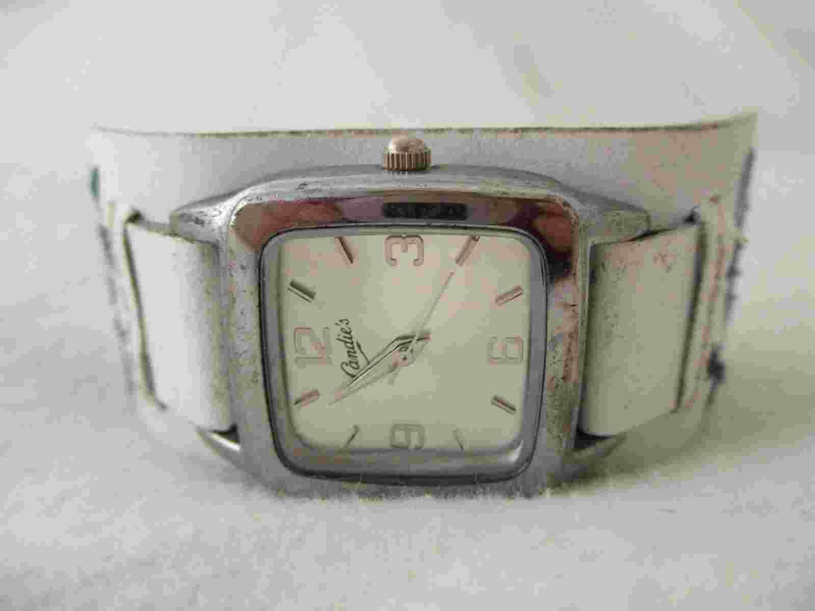 Candie's Silver Toned Women's Wristwatch w/ Adjustable Buckle Band