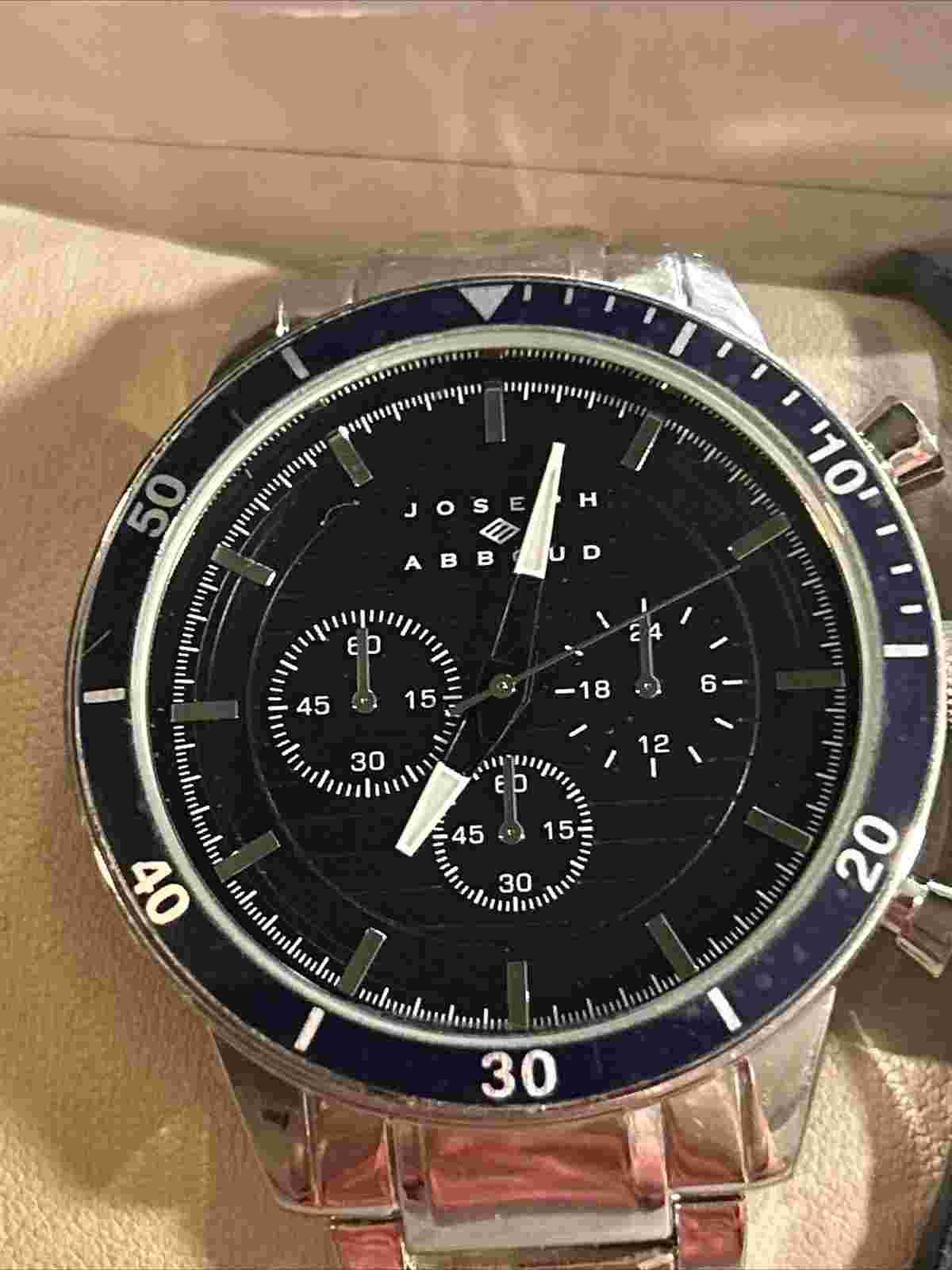 NIB - Joseph Abboud Mens Wristwatch (Navy) And Matching Bracelet Set