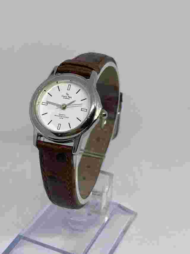 Carly Rex Denmark Ladies Brown Leather Band Silver Tone Case Watch