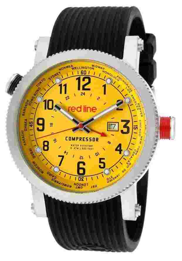 Men's red line Men's RL-18003 Compressor world timer  Collection Watch 45mm