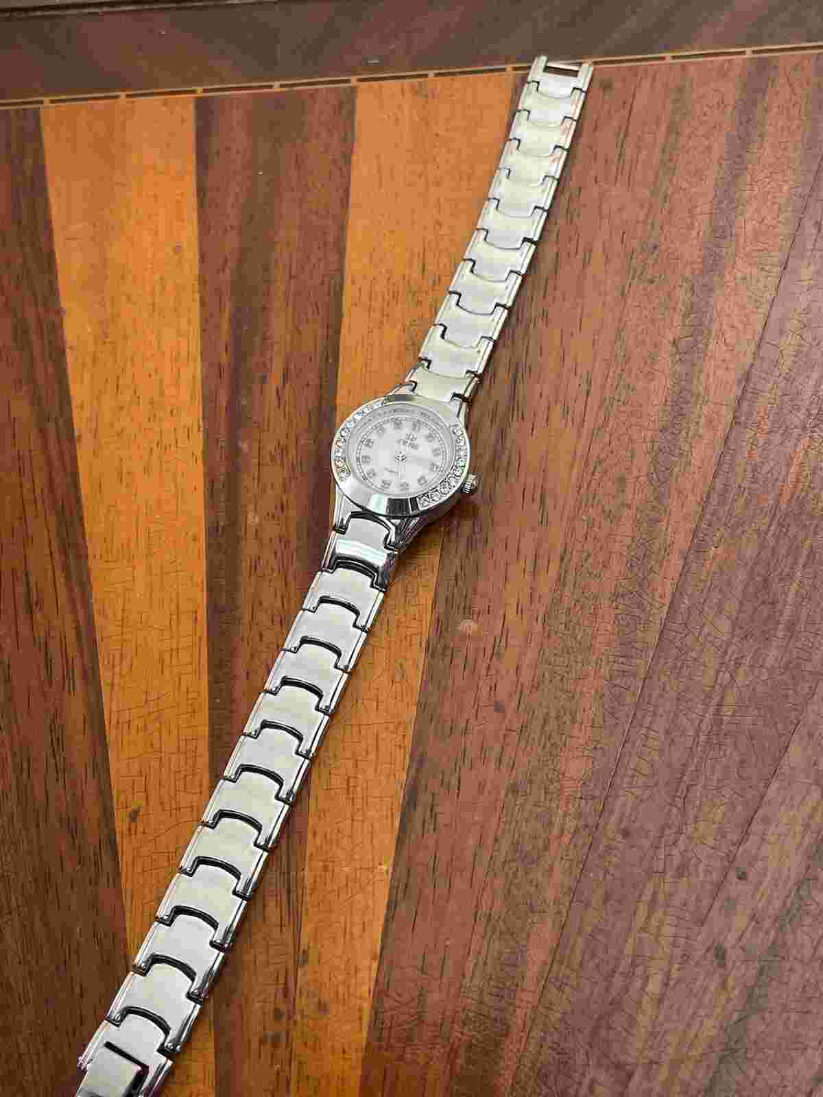 Jean Paul Women’s Watch Pink And White Stone Accent 22mm - New Battery