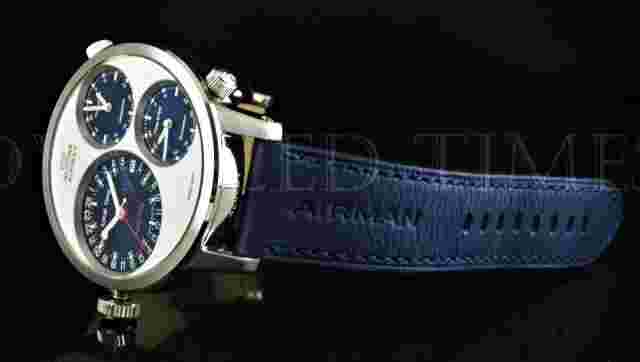 glycine airman 7 watch swiss automatic 3 time zone worldtime