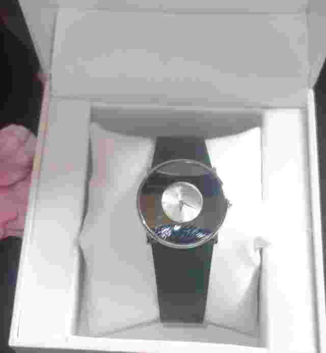 Yonger and Bresson Round Black Leather Quartz Wrist watch DCC 1490/06 new