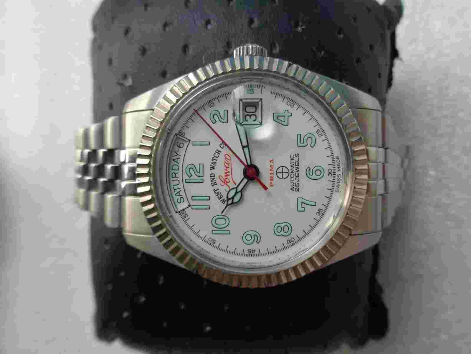 EXCELLENT OYSTER MODEL SWISS WEST END WATCH Co SOWER PRIMA MENS AUTOMATIC WATCH