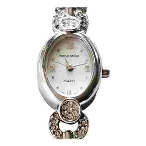Ladies Vintage Silver Pearl Designed By Paolo Gucci Women's Watch Rare Model